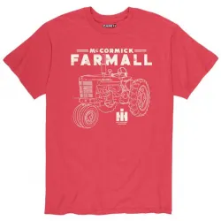 Country Casuals #D17156-G20047HRD Farmall Vintage Heather Red T-Shirt