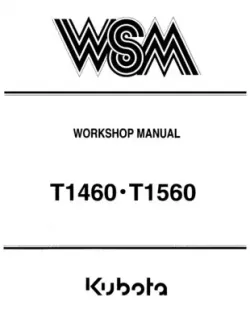 Kubota T1460, T1560,T1760  Shop Manual Part #97897-11741