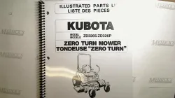 Kubota ZD326 Parts Manual Part #97898-41962