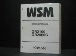 Kubota #97897-15380 GR2100 GR2000G Service Manual