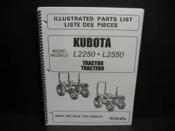 Kubota L2250/L2550 Parts  Manual Part #97898-21040