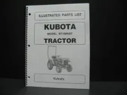 Kubota B7100HST Parts Manual Part #97898-21000