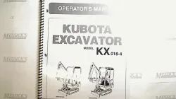 Kubota KX018-4 Operators Manual Part #RG158-81953