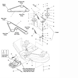 Simplicity 50 inch on sale mower deck parts