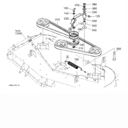 Kubota t1560 sales mower deck parts