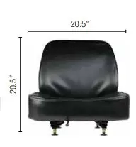 Case IH #SEA-MUL002BEX Universal Slide Industrial Seat, Black
