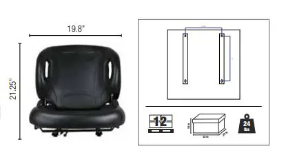 Image 2 for #SEA-50DIBEX Universal Wrap Seat, Black
