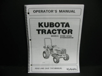 Kubota B7400 B7500 Operators Manual Part #6C120-63113