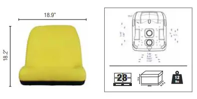 Image 2 for #SEA-14010YBEX Universal Seat, Yellow