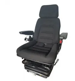 New Holland #SEA-33001BEX Deluxe Industrial Suspension Seat, Black