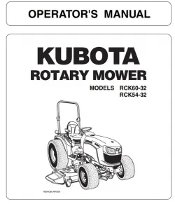 Kubota #97898-32691 RCK54-32 & RCK60-32 Mower Deck Parts Manual