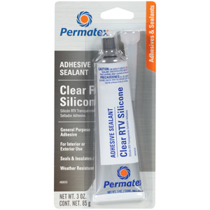 Automotive Supplies #PERM80050 Clear RTV Silicone Adhesive Sealant