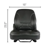 Case IH #SEA-23UGBEX Universal Slide Seat, Black