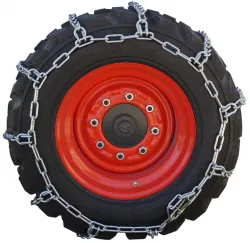 Peerless #0343555 11-17.5 Wide Base Mud & Skid Steer/Loader Tire Chains - 4 Link (Pair)