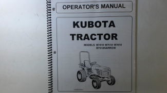 Kubota #6C190-63112 B7410 B7510 B7610 Operators Manual