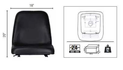 Image 2 for #SEA-450SBEX Deluxe Contoured Seat, Black