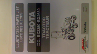 Kubota #97898-43420 BX2380 BX2680 Parts Manual