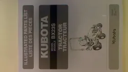 Kubota BX23S Parts Manual Part #97898-43430
