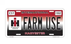 General International Harvester Farm Use Embossed Metal License Plate Part #16208