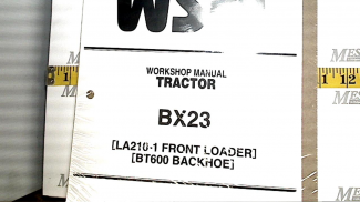 Kubota BX23 LA210-1 & BT600 Tractor Loader Backhoe Shop Manual Part #9Y011-13220
