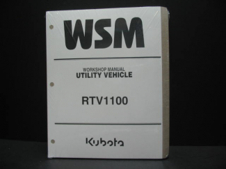 Kubota RTV1100 Work Shop Manual Part #9Y111-00113