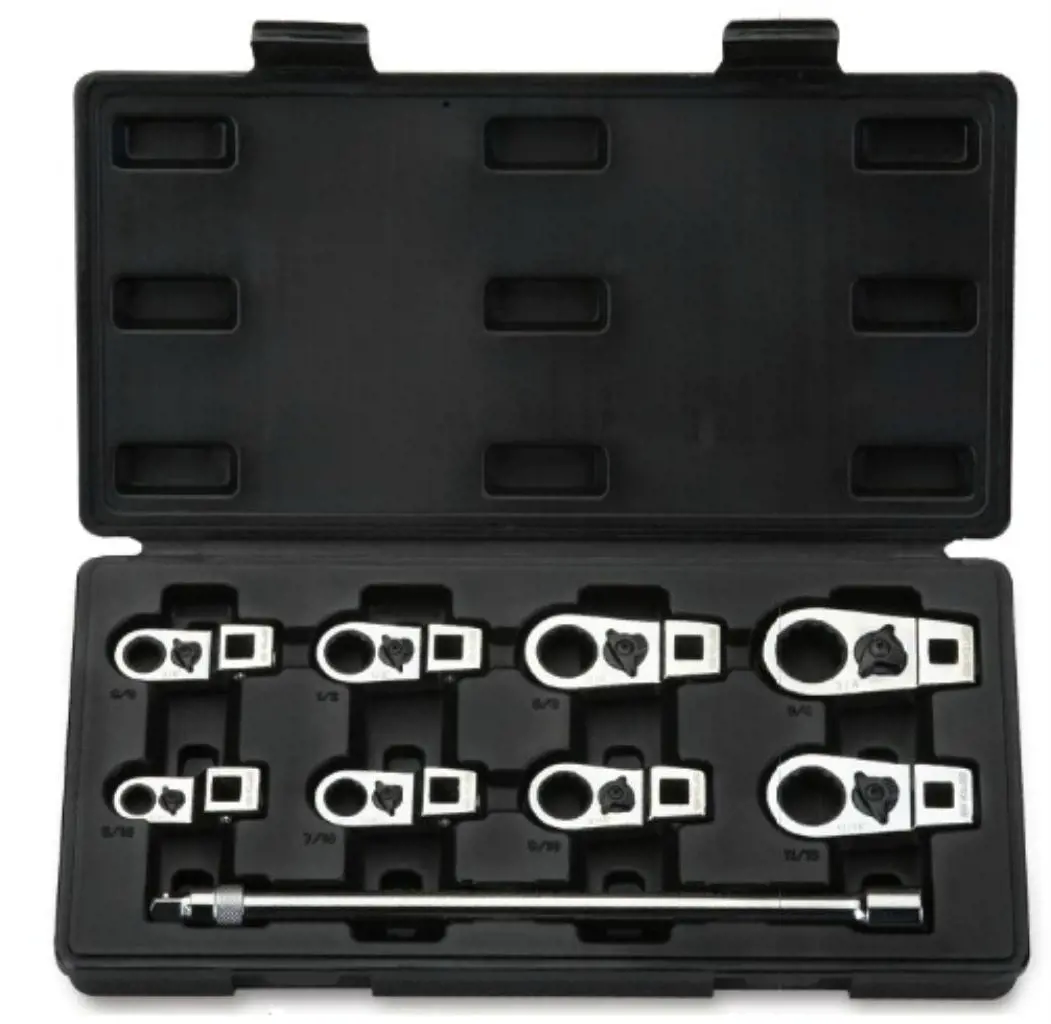 Image 1 for #SN24001 Crowfoot Ratcheting Wrench Set (SAE)