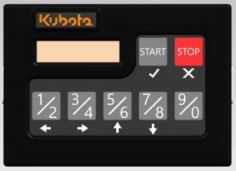 Kubota SSV Keypad Part #77700-10656
