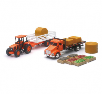 Kubota #77700-03894 1:43 Kubota Truck & Tractor toy Set