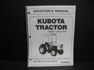 Kubota L295/L295DT Owners Manual Part #35300-19717