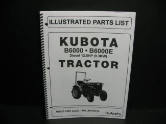Kubota B6000, B6000E  Parts Manual Part #07909-50501