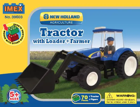 Image 2 for #IMX39603 iMex New Holland Tractor w/ Front Loader Building Block Set