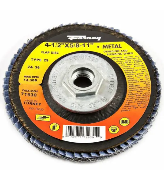 Image 1 for #F71930 Flap Disc, Type 29, 4-1/2" x 5/8"-11, ZA36