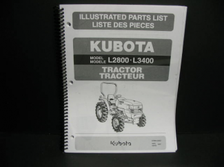Kubota L2800, L3400 Parts  Manual Part #97898-22952