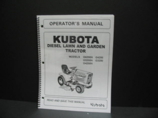 Kubota G3200/G4200/G5200/G6200 Owners Manual Part #66021-62923