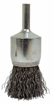 Forney #F72737 End Brush Crimped, 1" x .012" x 1/4" Round Shank