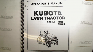 Kubota #66071-62921 T1400-T1400H Owners Manual 