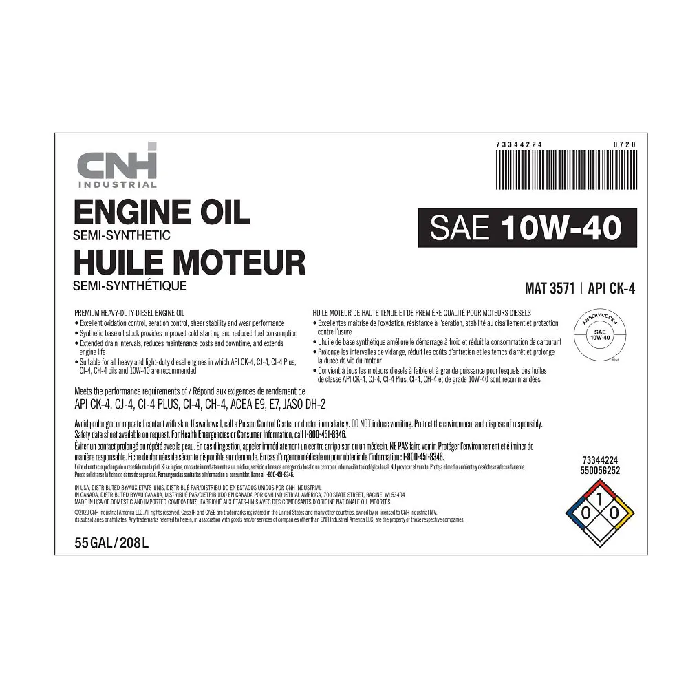 Image 2 for #73344224 10W-40 CK-4 Engine Oil (Single Drum)