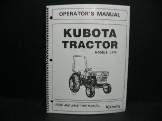 Kubota L175  Owners Manual  Part #34159-19716