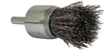 Image 2 for #F72737 End Brush Crimped, 1" x .012" x 1/4" Round Shank