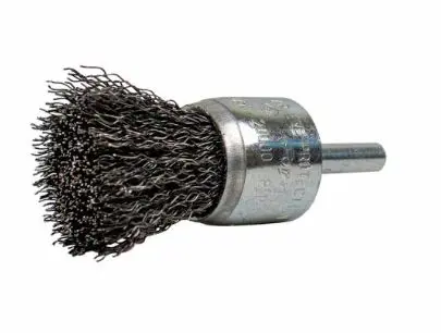 Image 3 for #F72737 End Brush Crimped, 1" x .012" x 1/4" Round Shank