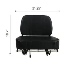 Image 1 for #SEA-8WSBEX Universal Slide Seat, Black