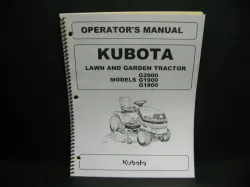 Kubota G1800/1900/2000 Owners Manual Part #66101-62917