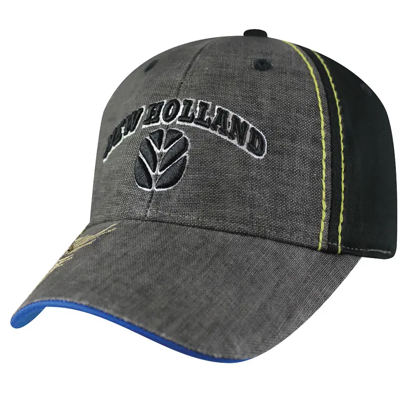 Image 1 for #NH07-2652 New Holland Wheat Stitch Velcro Cap