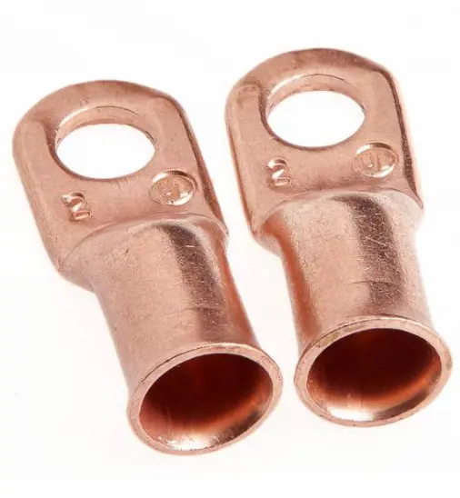 Image 1 for #F60094 Lug for #2 Cable, 5/16" Stud, Premium Copper