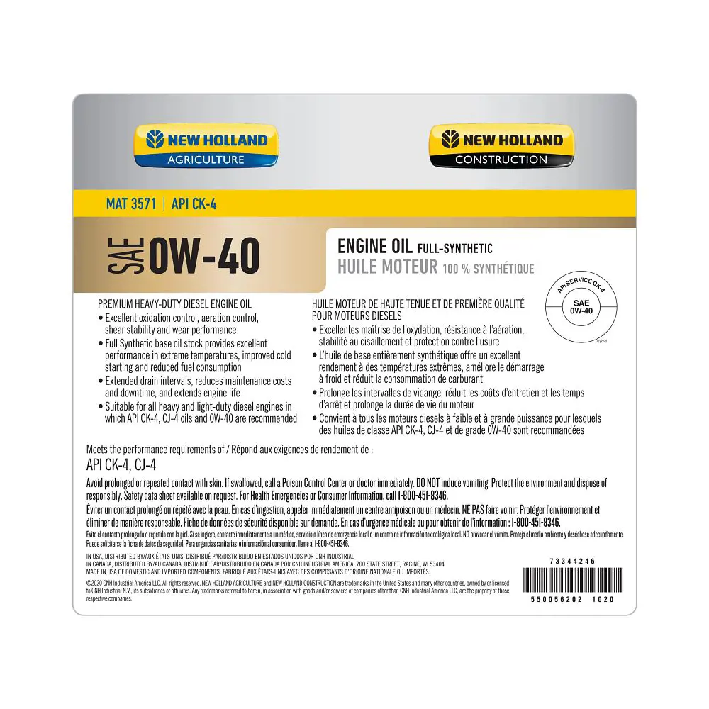 Image 3 for #73344246 0W-40 CK-4 Engine Oil