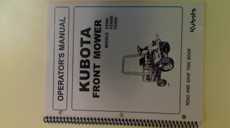 Kubota F2100 F2400 Operators Manual Part #76630-62118