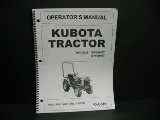Kubota B6100 / B7100HST Operators Manual Part #66204-62992