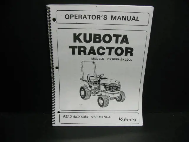 Image 1 for #K2561-71215 BX1800 BX2200 Operators Manual