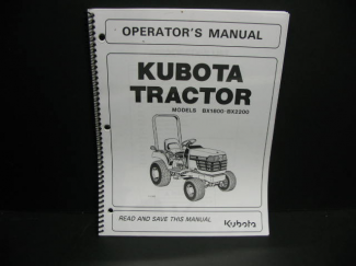 Kubota #K2561-71215 BX1800 BX2200 Operators Manual