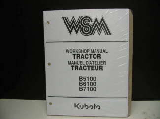 Kubota B5100E/DT B6100E/DT B7100DT Shop Manual Part #97897-10502